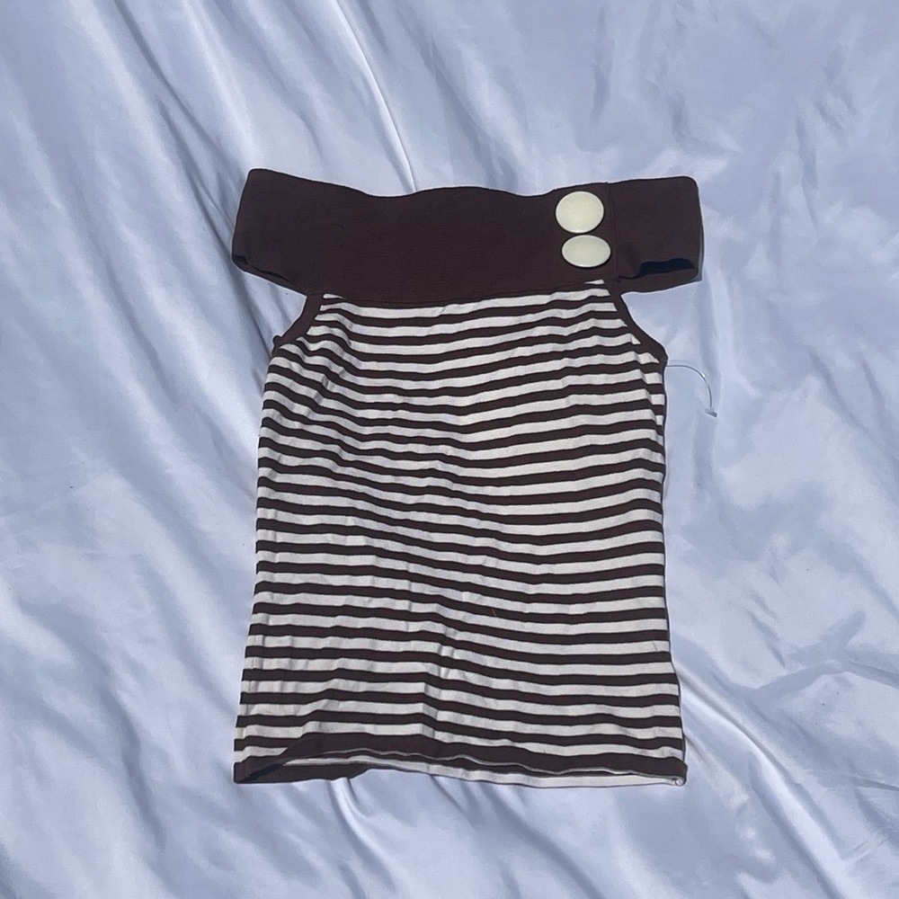 Vintage striped brown top